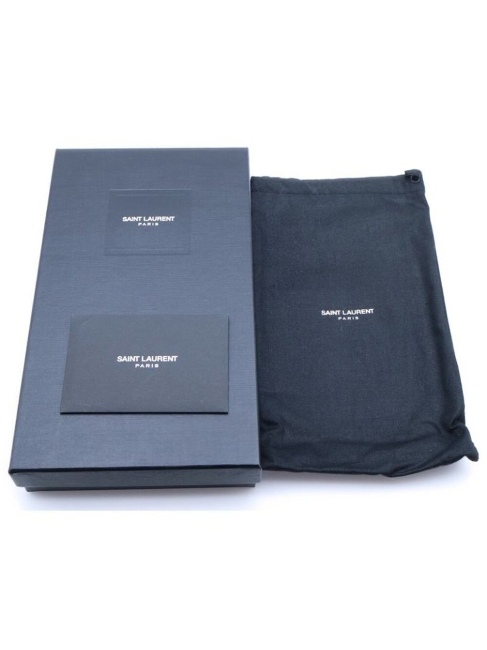 Saint Laurent Yves Zip Around Wallet Card Case Black White Leopard Leather - Picture 6 of 6
